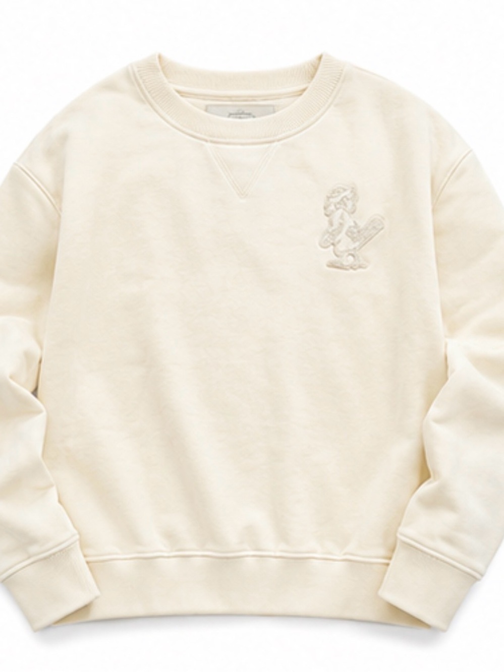 St. Louis Cardinals Crop Cut Sweatshirt in Cream - Womens Casual Pullover